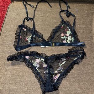 sheer Lace lingerie set